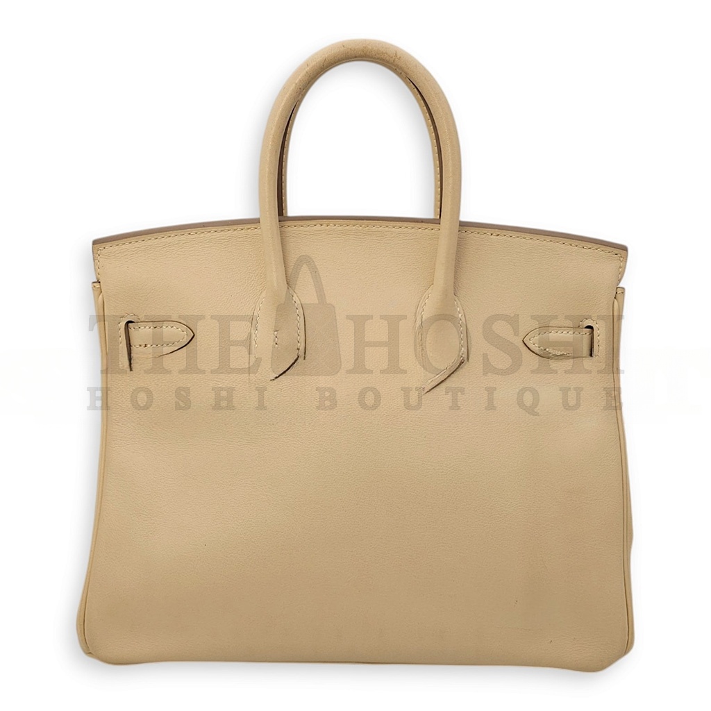 H**me5 BIRKIN 30 SWIFT LEATHER TRENCH COAT GREY GOLD BUTTONS BAG H049362CC01 (30*23*15cm) Master Quality